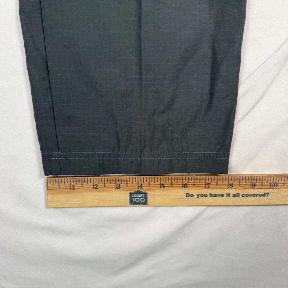 Columbia Mens Gray Ripstop Cargo Hiking Pants 34x32 Outdoor Lightweight Techwear